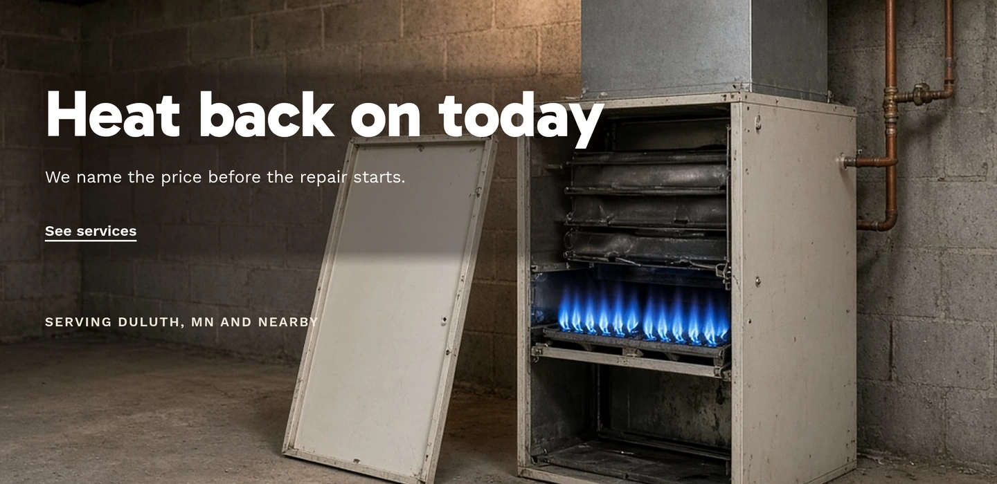 Ridgeline Heating homepage